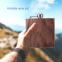 Customized 6oz Portable Stainless Steel SS201 Bottle Vodka Mini Laser Engraving Hip Flasks Pocket Wine Whiskey Wooden Hip Flask