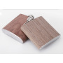 Customized 6oz Portable Stainless Steel SS201 Bottle Vodka Mini Laser Engraving Hip Flasks Pocket Wine Whiskey Wooden Hip Flask