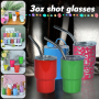 RTS All White 3oz Mini Tumbler Shot Glass With Straw Sublimation Double Layer Metal Cute Shot Glasses Set 3oz With Lids