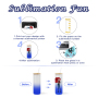 6pcs/ctn Small Pack China Warehouse 25oz Frosted Gradient Color Sublimation Blank Skinny Glass Bottle Tumbler with Wooden Lids