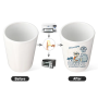 Sublimation 1.5oz Ceramic Shot Glass Blank 144pcs/ctn Ceramic White Mug Wine Whiskey Cup