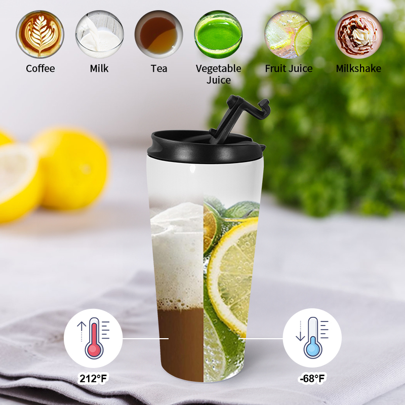 16oz Sublimation Stainless Steel Vacuum Insulated Tumbler Double Wall Travel Mug Water Coffee Cup Mugs with Screw Lid for Press