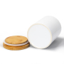 RTS US 36pcs/ctn 11oz White Candle Tins,  Mental Jars With Wood Grain Lids for Making, Bulk Containers