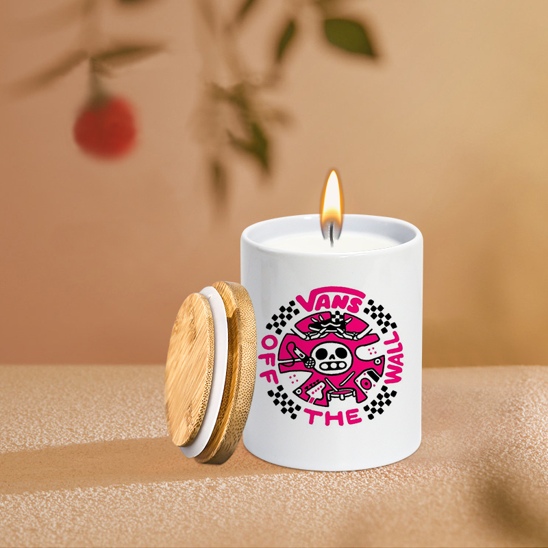 RTS US 36pcs/ctn 11oz White Candle Tins,  Mental Jars With Wood Grain Lids for Making, Bulk Containers