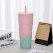 Pink sky sea wave cactus pattern plastic cups