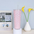 pink fish scale plaid pattern plastic cups