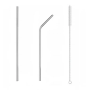 Tumbler Stainless Steel Straws Reusable Metal Drinking Straws 26.5cm Sliver Metal Straw