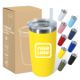 Custom 10oz Travel Tumbler Powder Coated Double Wall Stainless Steel Mugs Thermal Cup with sealed Lids