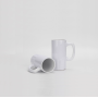 Factory Customized Logo 20oz Ceramic Mug Sublimation Blanks Beer Mug Anti Slip Bottom White Coffee Cup with Handle for Wholesale