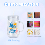 RTS China Warehouse Pre-Drilled 20oz Snow Globe Tumbler DOUBLE WALL Acrylic Mason Jar DIY Mugs for DTF Glitter Fillable Tumblers
