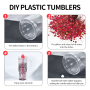 40oz Glitter Snow Globe Acrylic Tumbler Double Wall Plastic Acrylic Glitter Tumbler with Handle with Colored Lids and Straw