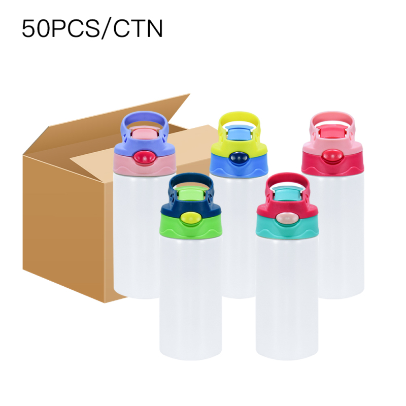 China Warehouse Sublimation Tumblers 12oz 20oz Stainless Steel Insulated Kids Tumblers Sublimation Straight Kids Water Bottles