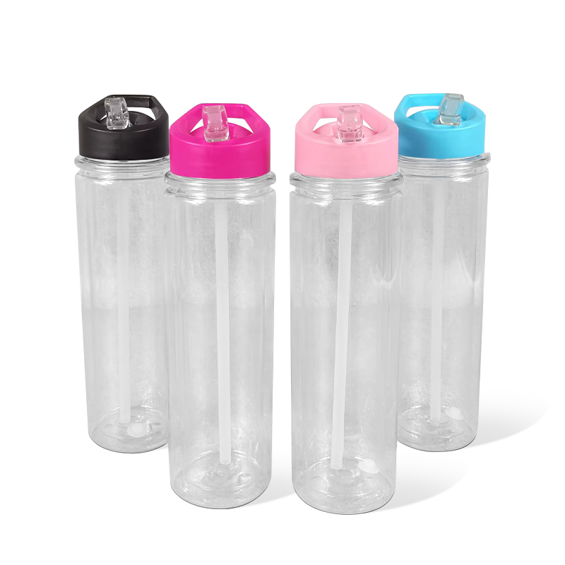 17oz Pre-drilled Double Wall Snow Globe Snow Globe Tumbler Acrylic BPA Free Kids Acrylic Water Bottles with Plug Flip Straw