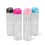 17oz Pre-drilled Double Wall Snow Globe Snow Globe Tumbler Acrylic BPA Free Kids Acrylic Water Bottles with Plug Flip Straw