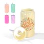 RTS NEW Stocked 16oz Shimmer Glass Can Sublimation Glitter rainbow Glass Beer Can Mix 5colors ,25pcs/ctn