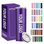 Custom logo 20 oz Double Wall Vacuum Insulated Stainless Steel  Spray Paint Skinny Tumbler With Straw and Sliding Lid 20oz
