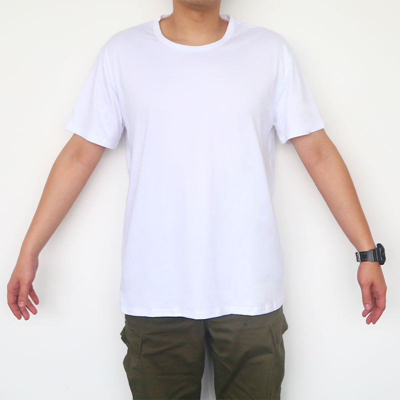 RTS US Small Pack 5pcs/ctn T-shirts US Size L XL XXL Sublimation Blanks Round Neck Oversized Polyester White Color