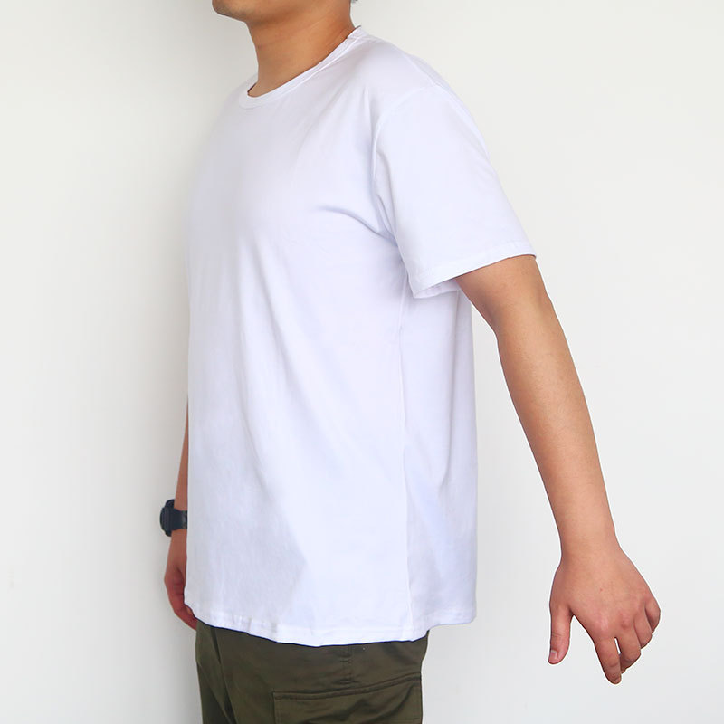 RTS US Small Pack 5pcs/ctn T-shirts US Size L XL XXL Sublimation Blanks Round Neck Oversized Polyester White Color