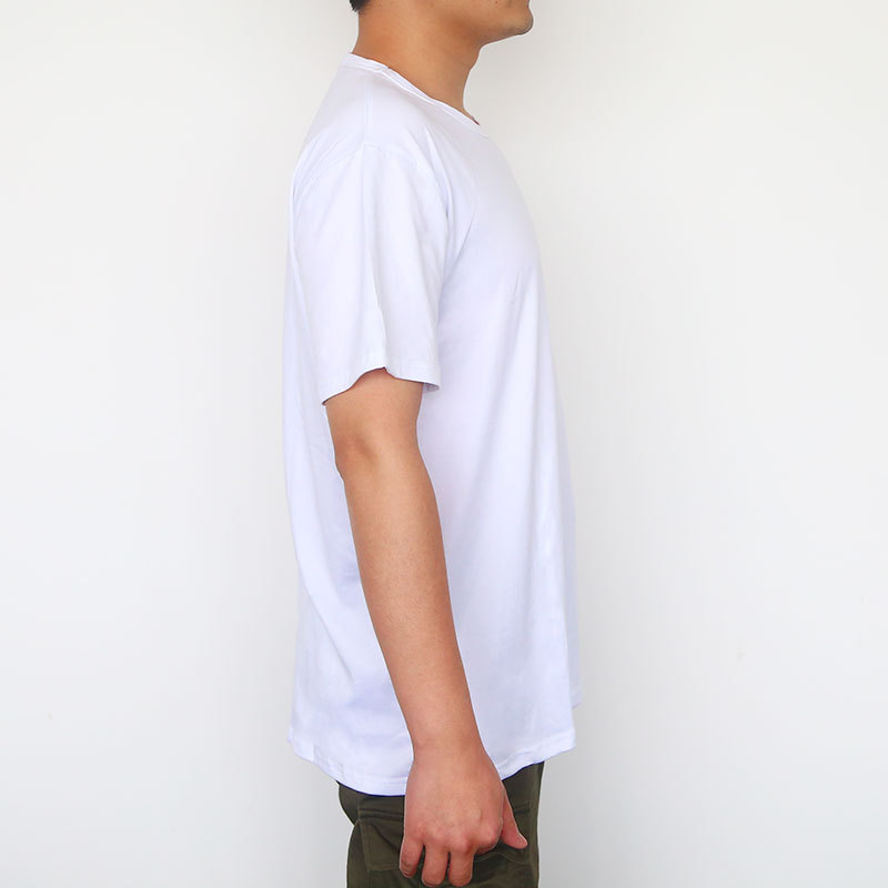 RTS US Small Pack 5pcs/ctn T-shirts US Size L XL XXL Sublimation Blanks Round Neck Oversized Polyester White Color