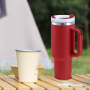 Small Pack 2pcs/ctn Red RTS Stocked H2.0 40oz Powder Coated Travel Mug with Handle Stainless Steel 40 oz Tumbler