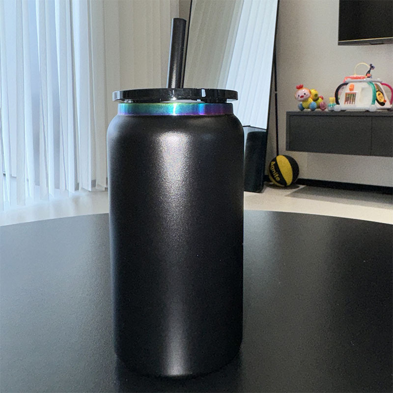 16oz Electroplate Rainbow Plated Powder Coated Double Wall Stainless Steel Mugs Tumblers Cups Can Jar for Laser Engraving