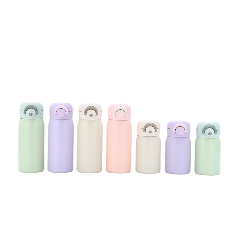220ml/350ml Stainless Steel Double Walled Water Bottle Flip Top Insulated Tumbler for Home Office and Camping