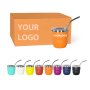 OEM/ODM Customized Stainless Steel 4oz Double Wall Mini Mugs Kids Coffee Mug 4 oz Stackable Coffee Cup With Lids