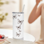 RTS USA Warehouse Stocked 25pcs/ctn 15oz Sublimation Straight Tumbler With Plastic Straw