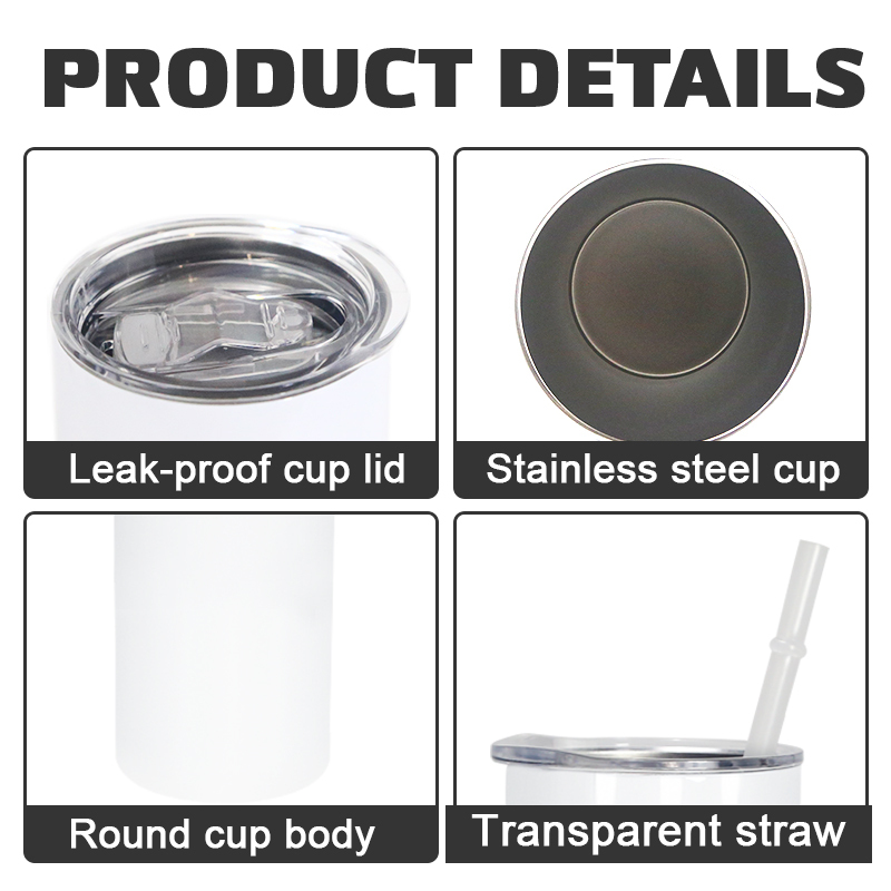 RTS USA Warehouse Stocked 25pcs/ctn 15oz Sublimation Straight Tumbler With Plastic Straw