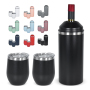 25OZ Powder Coating Double Wall Stainless Steel Wine Bottle Cooler 12oz Tumblers Set With Gift Box