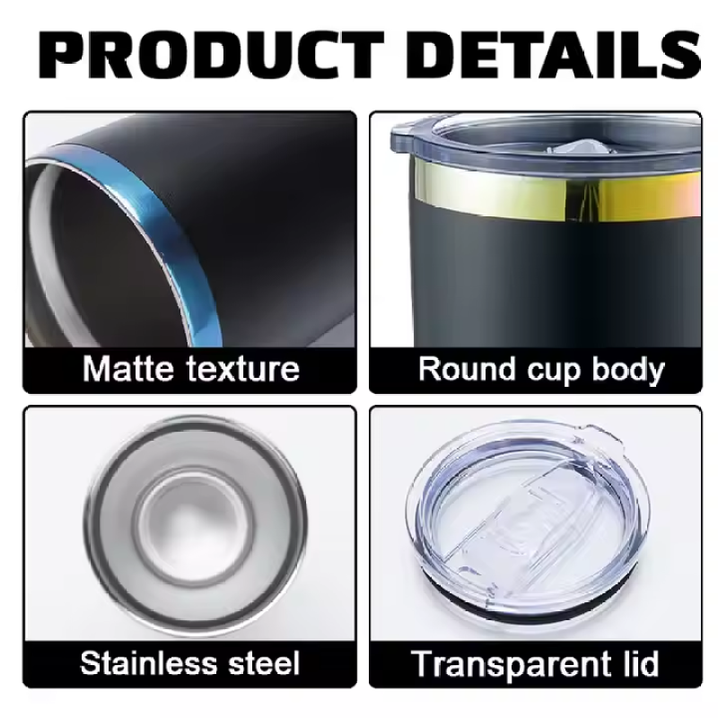 RTS US 20oz Double Wall Stainless Steel Coffee Tumbler Powder Coated Travel Tumbler Cup 25pcs Mixed Lids Novelty Gift Vacuum