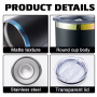 RTS US 20oz Double Wall Stainless Steel Coffee Tumbler Powder Coated Travel Tumbler Cup 25pcs Mixed Lids Novelty Gift Vacuum