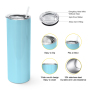 Wholesale Price 20oz Straight Tumbler Glossy /Matte Spray Paint Colored Stainless Steel Tumblers with sealed Lids