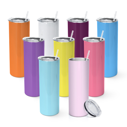 Wholesale Price 20oz Straight Tumbler Glossy /Matte Spray Paint Colored Stainless Steel Tumblers with sealed Lids