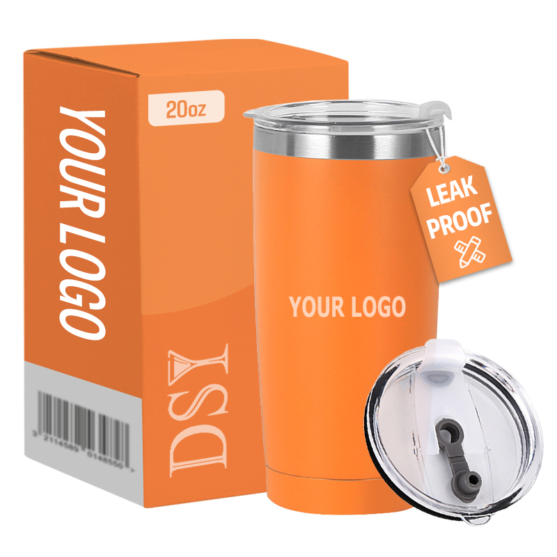 Football Design 20oz Stainless Steel Double Wall Vacuum Tumbler Insulated Wide Mouth Camping Coffee Mug