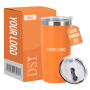 Football Design 20oz Stainless Steel Double Wall Vacuum Tumbler Insulated Wide Mouth Camping Coffee Mug