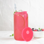 16oz Eco-Friendly PC Material Cold Cup Colorful Plastic Tumbler with Straw and Colorful Lids for School & Presentations