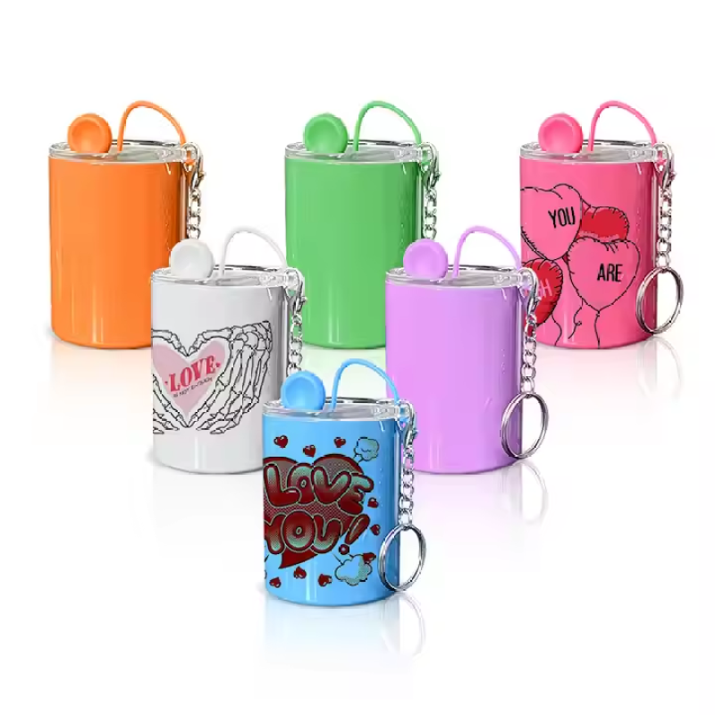 US Warehouse RTS 48pcs Pack 3oz Sublimation Blanks Shot Glass Straight Cup Shot Glass Tumblers with Key Chain Lid Metal Straw