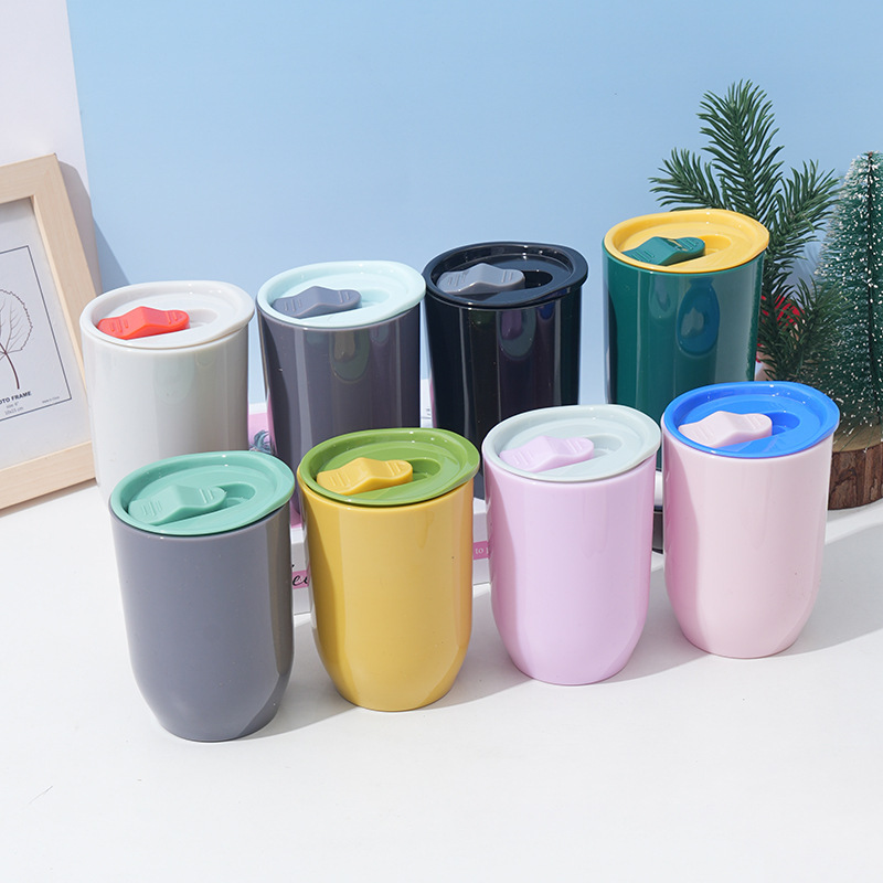 Custom Plastic Egg Tumbler 12oz 350ml Beverage Travel Egg Shaped Colorful Outdoor ABS Plastic U-Shaped Wine Tumbler With Lid