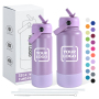 Large Capacity Stainless Steel Vacuum Thermoses Cup Fashionable Rubber Painted Sports Travel Bottle Portable Handle