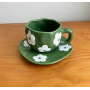 Breakfast Milk Cup Blue Sky and White Clouds Ceramic Water Bottle Coffee Cup Set Household Cups