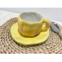 Breakfast Milk Cup Blue Sky and White Clouds Ceramic Water Bottle Coffee Cup Set Household Cups