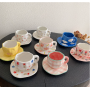 Breakfast Milk Cup Blue Sky and White Clouds Ceramic Water Bottle Coffee Cup Set Household Cups
