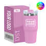 OEM Logo 14oz Tumbler Pink Metal Hot Cold Drink Beer Cup Custom Stainless Steel Vasos Vacuum Tumbler Coffee Travel Mug With Lid