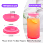 Stone Lids for 16oz Glass Cups Can Tumbler Mugs Colored Replacement Plastic Lid Sparkling Cover Bling Rhinestone Top Lids