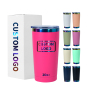 Custom 20oz Winter and Summer Stainless Steel Car Cup with Ion Plated 20 oz Rainbow Insulated Cup for Hot and Cold Drink