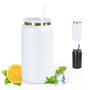 Laser Engraving Blank 16oz Gold-Plated Double-Layer Vacuum Insulated Powder Coated White Metal Tumbler Cup