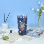 20oz Powder Coated Skinny Straight Tumblers for Father's Day 20oz Colored Matte Car Tumblers with Father's Day Printing