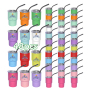 USA RTS Mini 48pcs/ctn 3oz Sublimation TUMBLER SHOT GLASS 12 Colors Mixed Double Wall Stainless Steel Wine Cup with Metal Straw