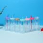 China RTS Pre-drilled 20oz Plastic Can Tumblers Double Wall Snow Globe Coffee Cups with Colorful Lid and Straw